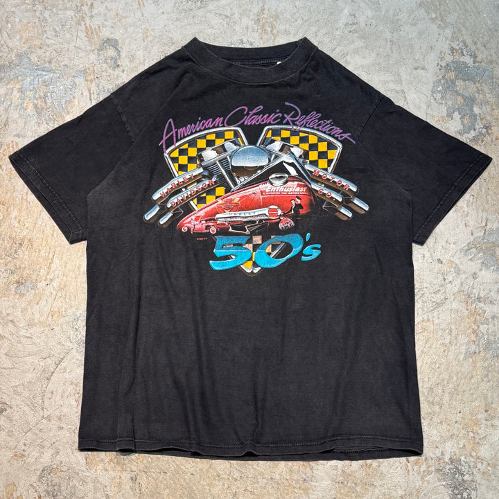 古着 USA製 99's Harley-Davidson/ハーレーダビッドソン/ プリントTシャツ/ シングルステッチ/ サイズL