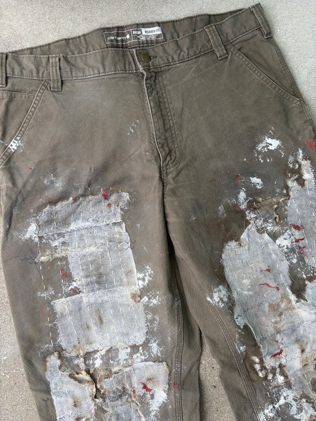 Carhartt Boro Sashiko Duck Painter Pants W38 L34