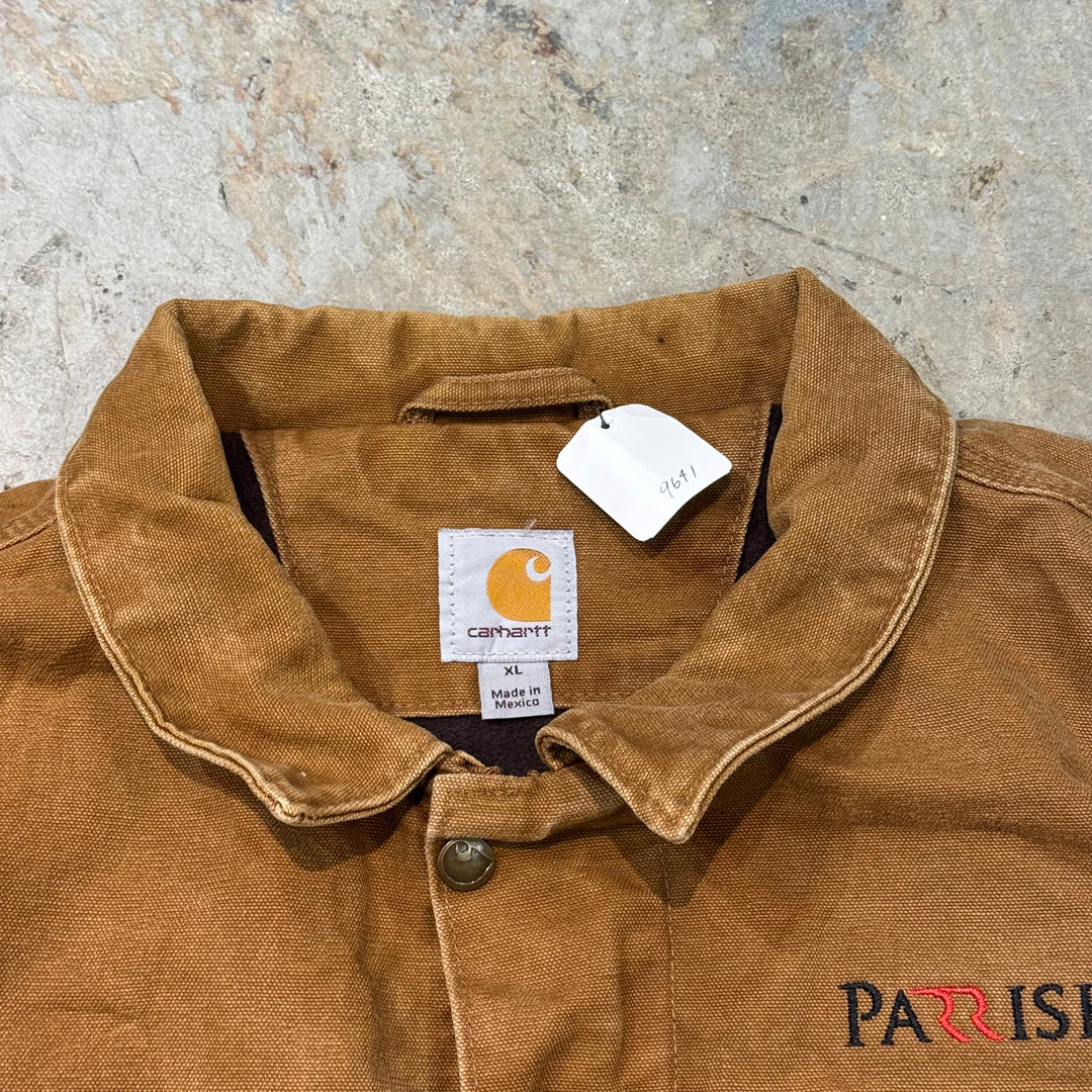 古着 Carhartt/ カーハート/ バーウィックジャケット/ ダック地/ 裏地ボア/ 企業ロゴ/ サイズXL