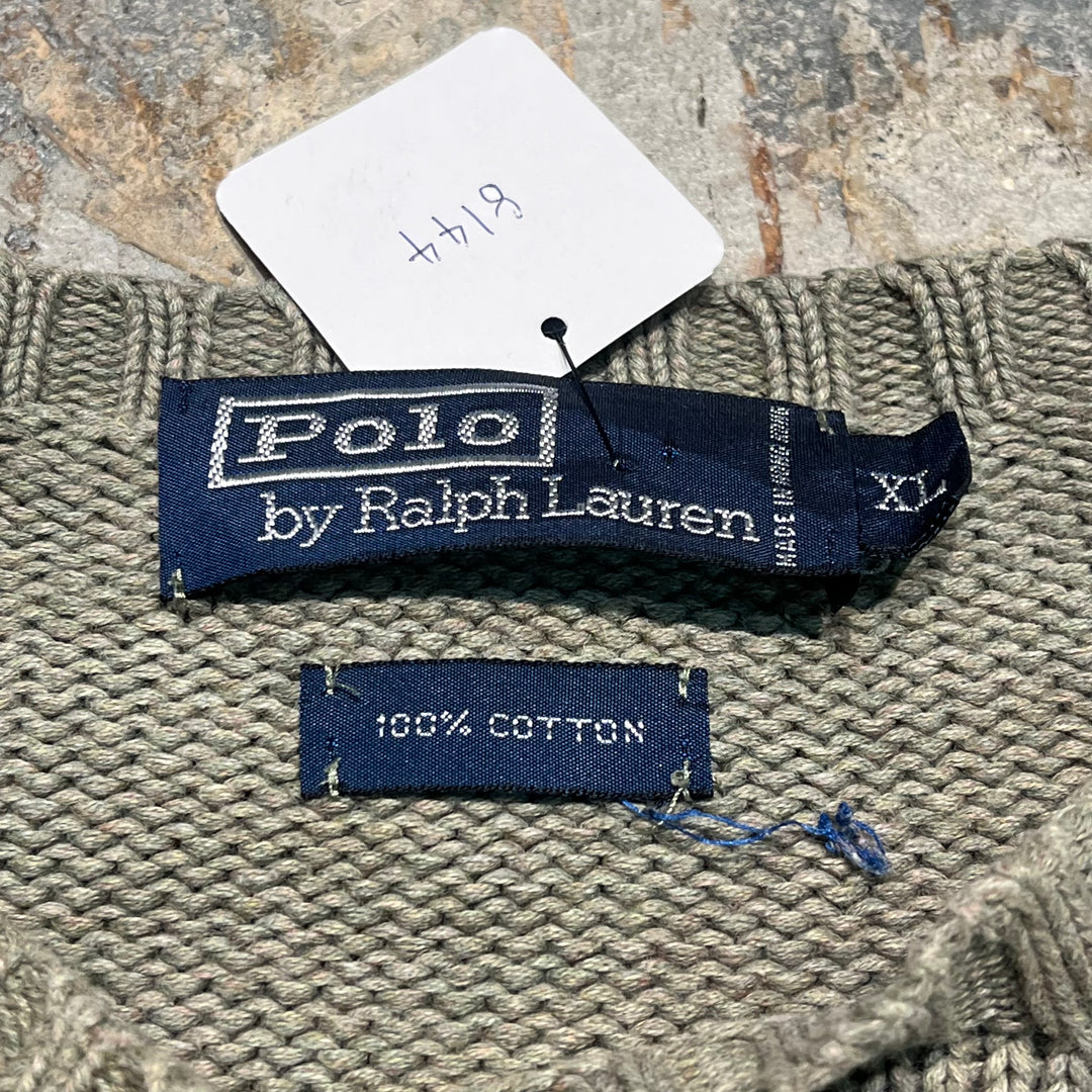 古着 POLO by Ralph Lauren/ ポロラルフローレン/  クルーネックニットセーター/ サイズXL