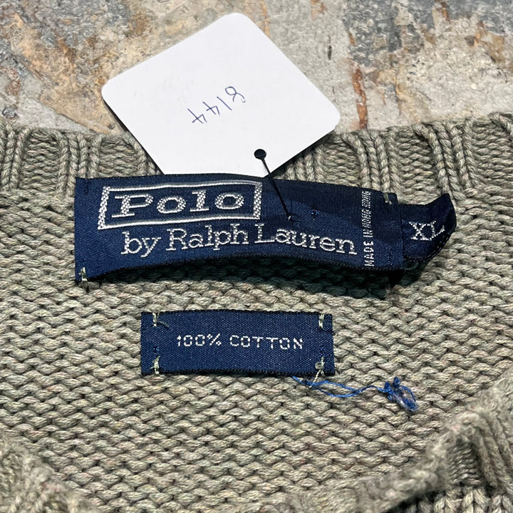 古着 POLO by Ralph Lauren/ ポロラルフローレン/  クルーネックニットセーター/ サイズXL