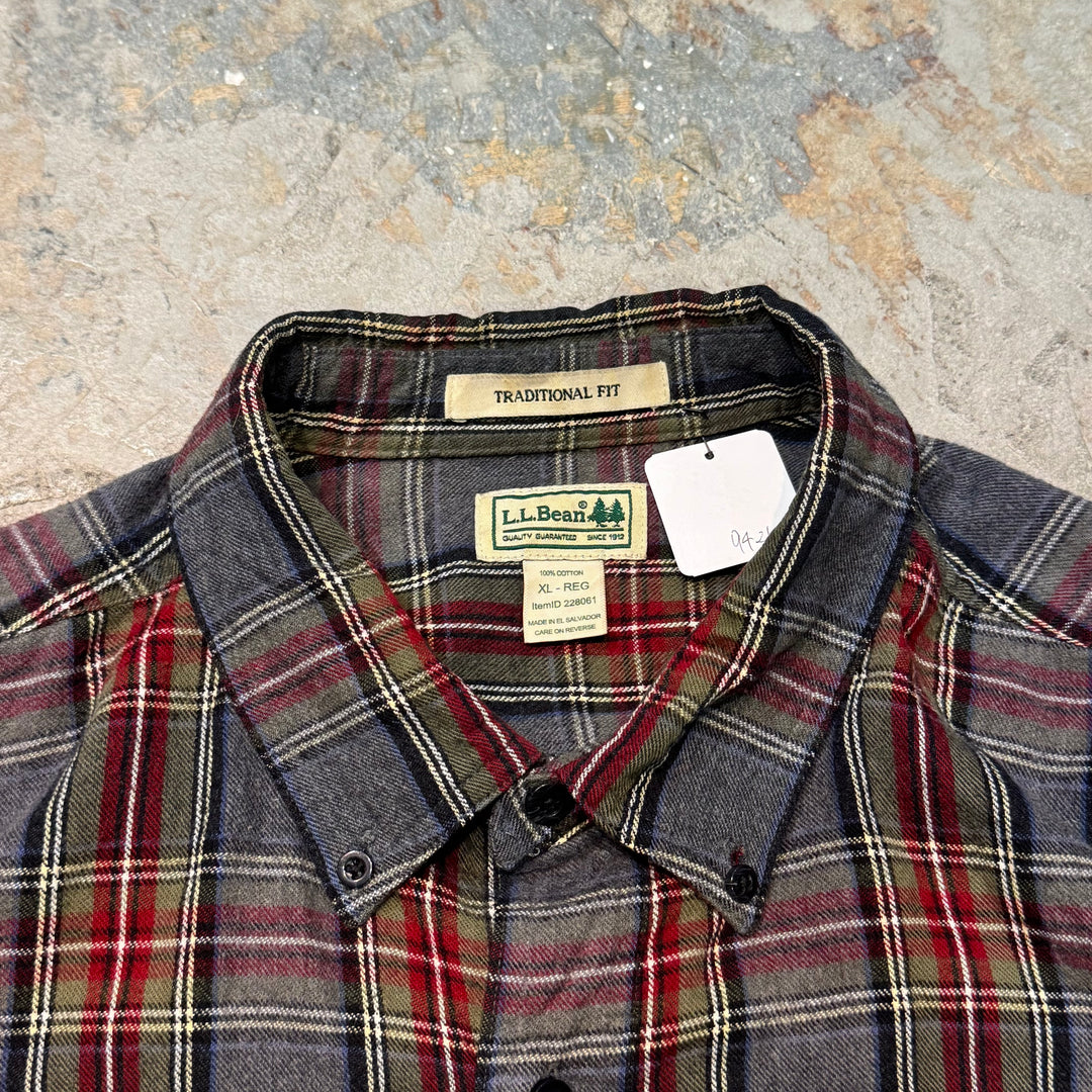 古着 L.L.Bean/エルエルビーン/ ボタンダウン長袖シャツ/ チェック柄/ サイズXL