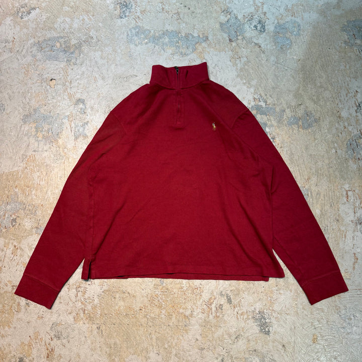 古着 POLO by Ralph Lauren/ ポロラルフローレン/ ハーフジップニットセーター/ サイズL