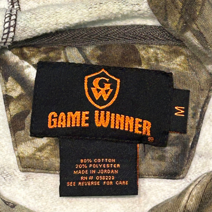 古着 GAME WINNER/ ゲームウィナー/リアルツリー柄ジップアップパーカー/ サイズM