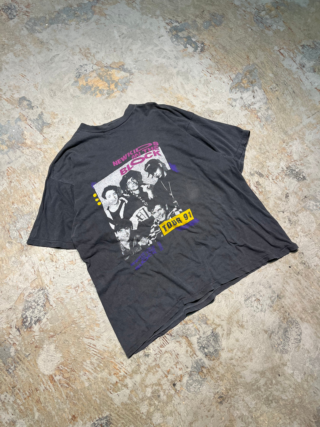 #MA120 古着 91's NEWKIDS ON THE BLOCK/ニューキッズオンザブロック/バンド/ヴィンテーシングルステッチ Tシャツ/サイズXL