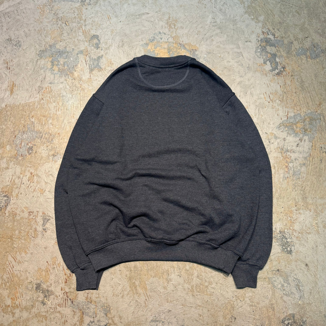 古着 PLUMA by RUSSELL ATHLETIC/ プルーマバイラッセルアスレチック/ ブランククルーネックスウェット/ 無地/ 前Vガゼット/ サイズL