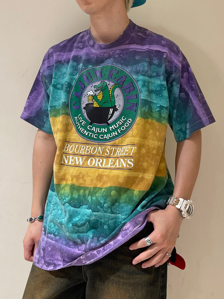 #4601 古着 90s Cajun cabin ケイジャン/ヴィンテージ シングルステッチ Tシャツ/サイズ2XL