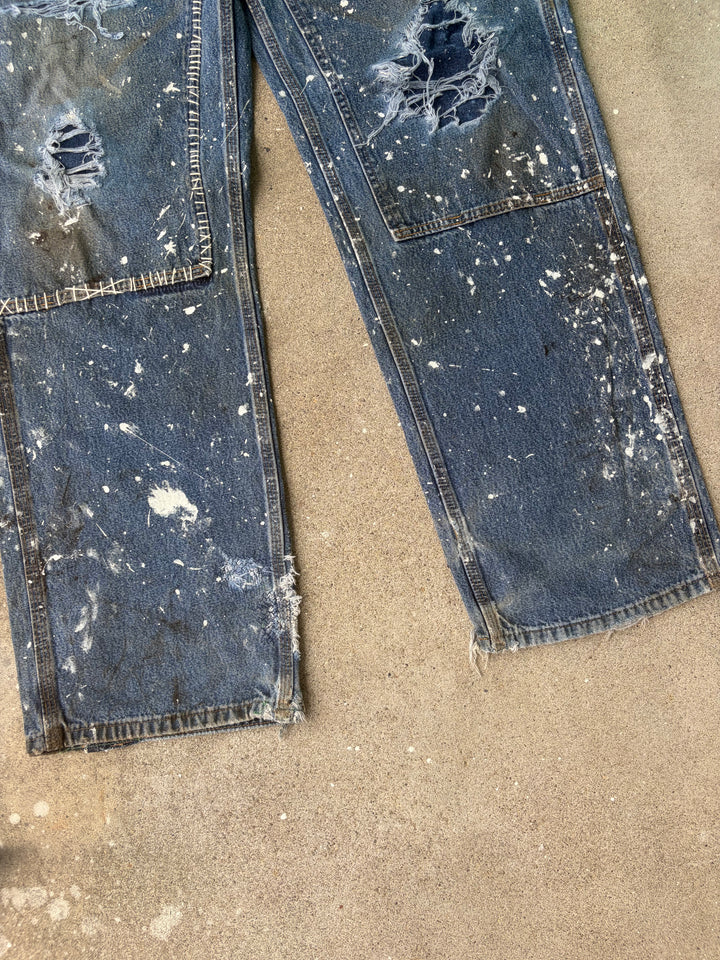 Carhartt Distressed Double Knee Denim Pants W34 L32