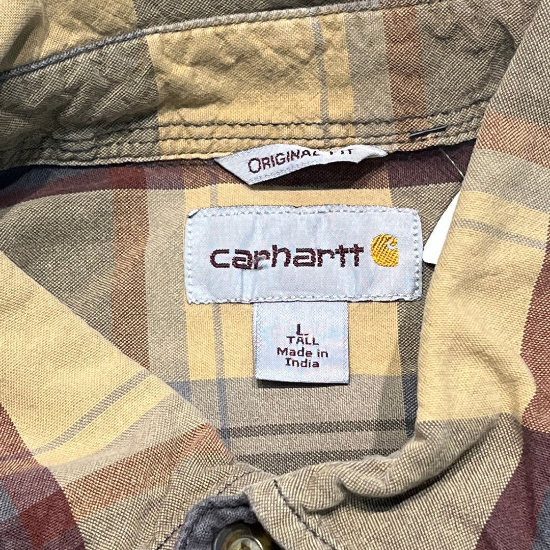 #4366 古着 Carhartt/カーハート/Long Sleeve Button Down Shirt/長袖ボタンダウンシャツ/チェック柄/サイズL