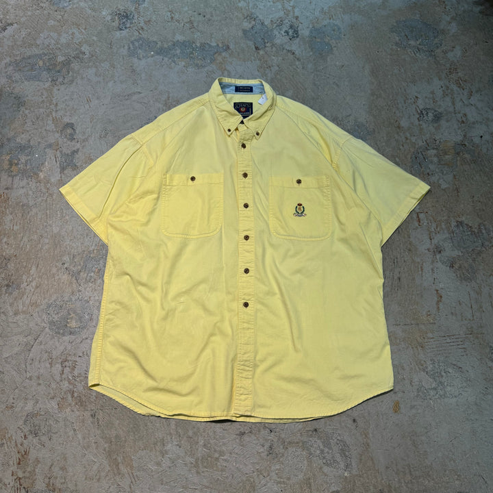 古着 CHAPS RALPH LAUREN/ チャップス ラルフ ローレン/  ボタンダウン半袖シャツ/ 無地/ サイズXL