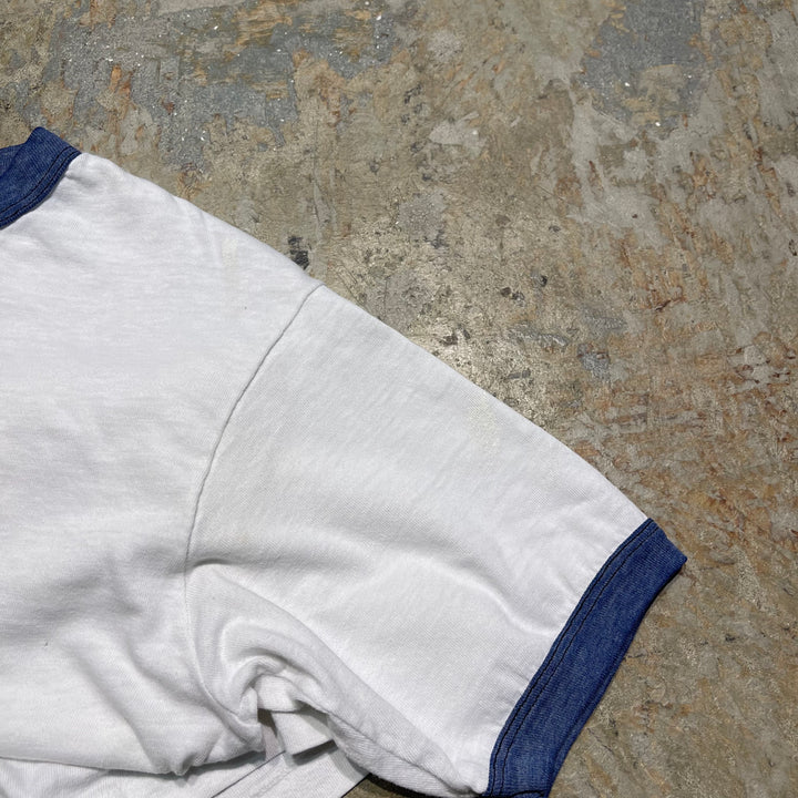 #4485 古着 80's Hanes/ヘインズ/short sleeve Ringer t-shirt Tee/半袖リンガーTシャツ/MADE IN USA/サイズL