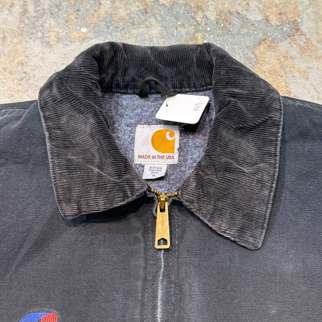 古着 USA製 carhartt/ カーハート/ デトロイトジャケット/ ダック地/ 襟コーデュロイ/ 裏地ブランケット/ サイズXL