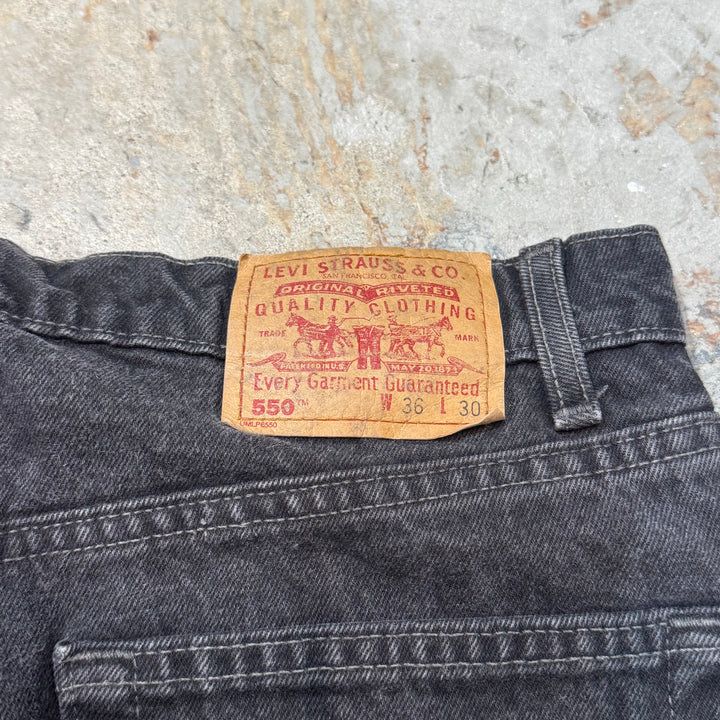 古着 カナダ 99's Levi's/ リーバイス/ ブラックデニムパンツ/ 550/ 実寸サイズ33×28