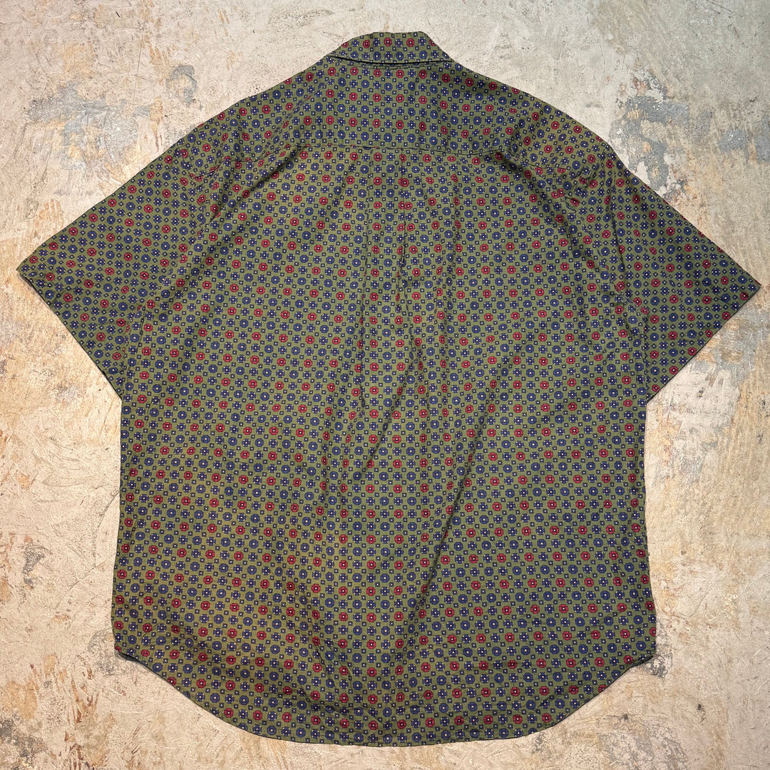 古着 DOCKERS/ ドッカーズ /  ボタンダウン半袖シャツ/ 総柄/ サイズL