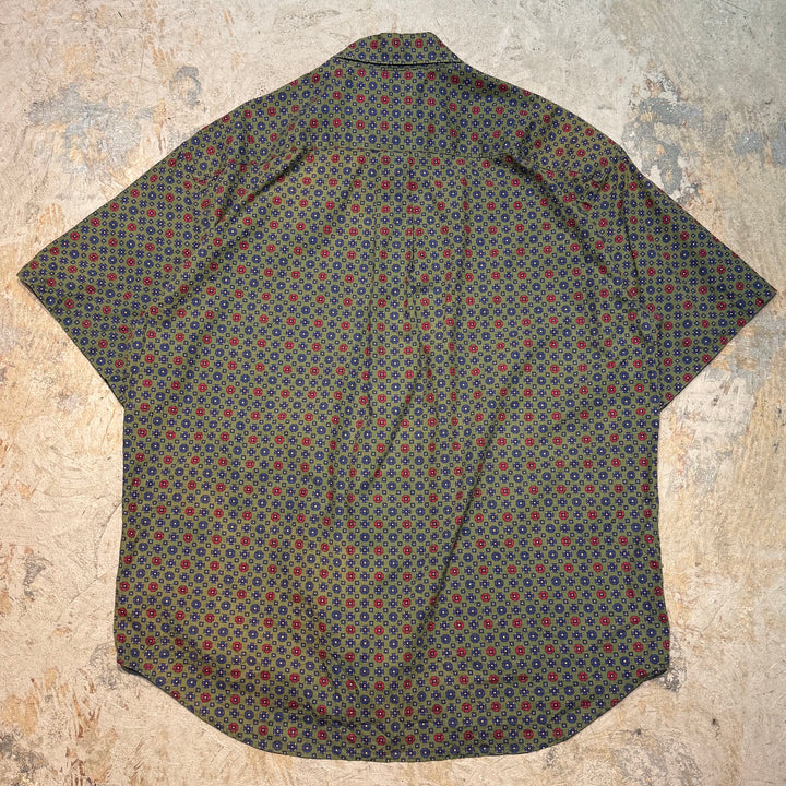 古着 DOCKERS/ ドッカーズ /  ボタンダウン半袖シャツ/ 総柄/ サイズL