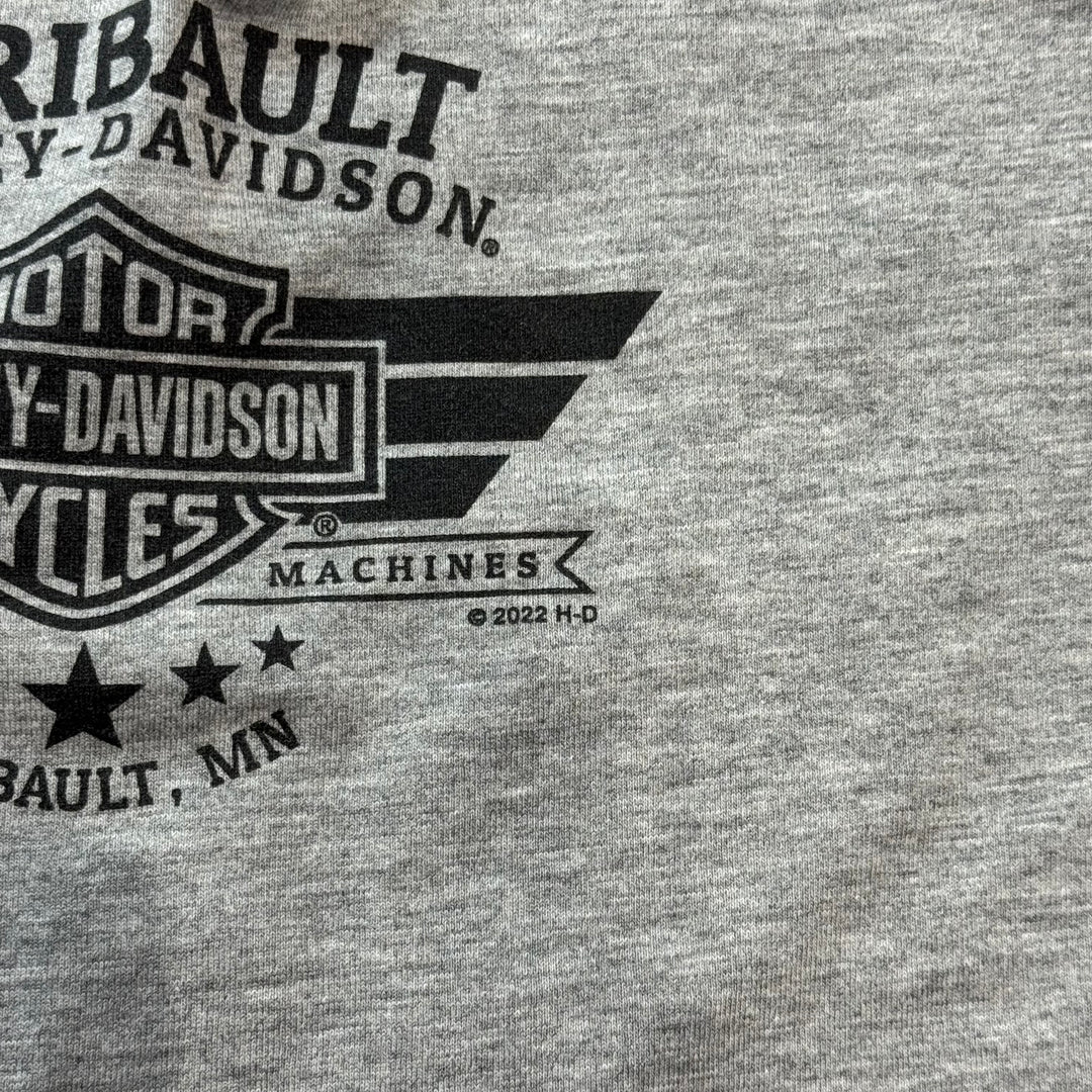 古着 Harley-Davidson ハーレーダビッドソン プリントTシャツ レディース Y2K Vネック サイズL