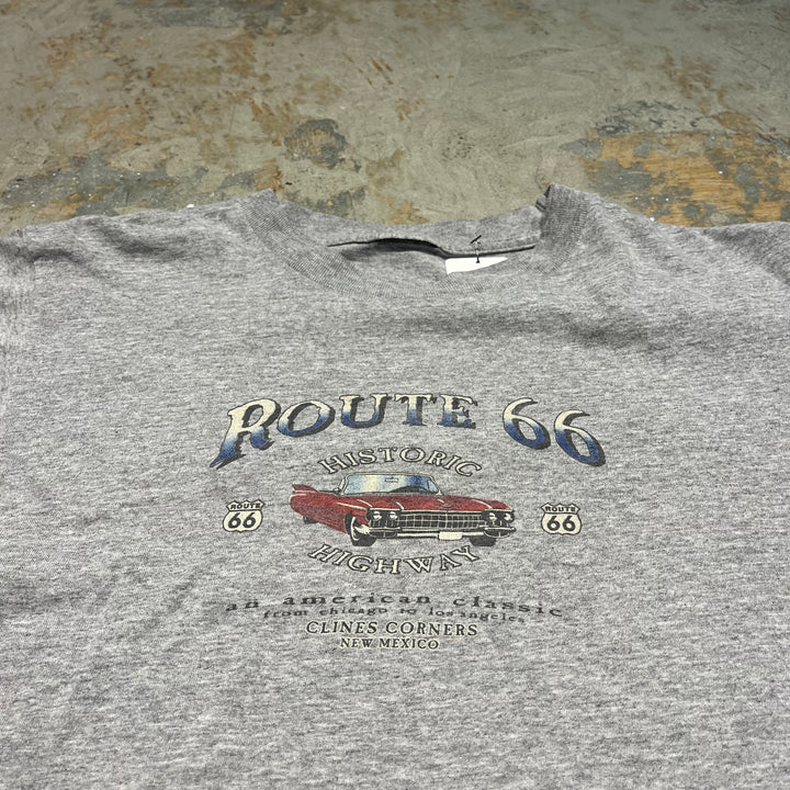 古着 90's ルート66/クラシックカー/ヴィンテージ シングルステッチ Tシャツ/サイズL-XL相当