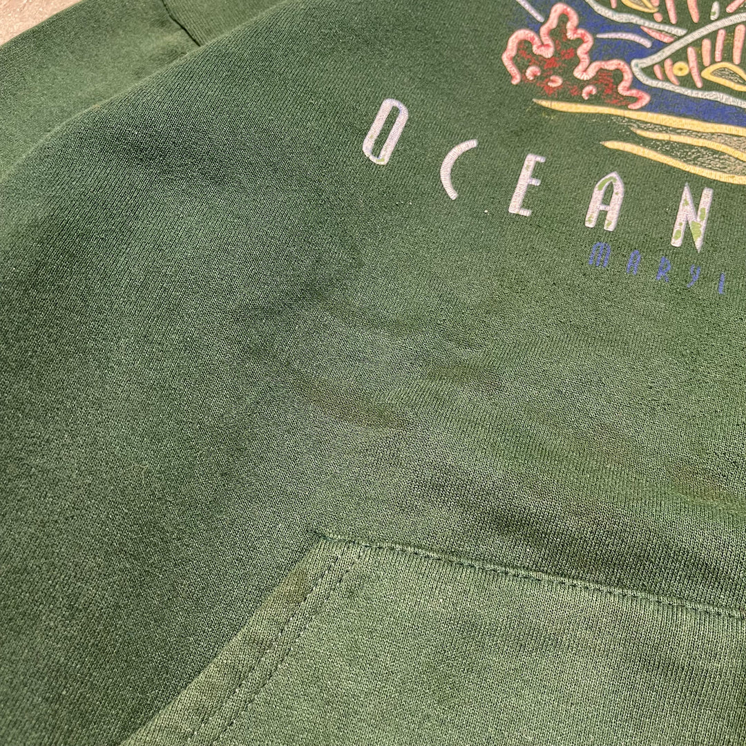 #4133 古着 JERZEES/ジャージーズ/Pull over Parker/プルオーバーパーカー/OCEAN CITY/MADE IN U.S.A/サイズXL