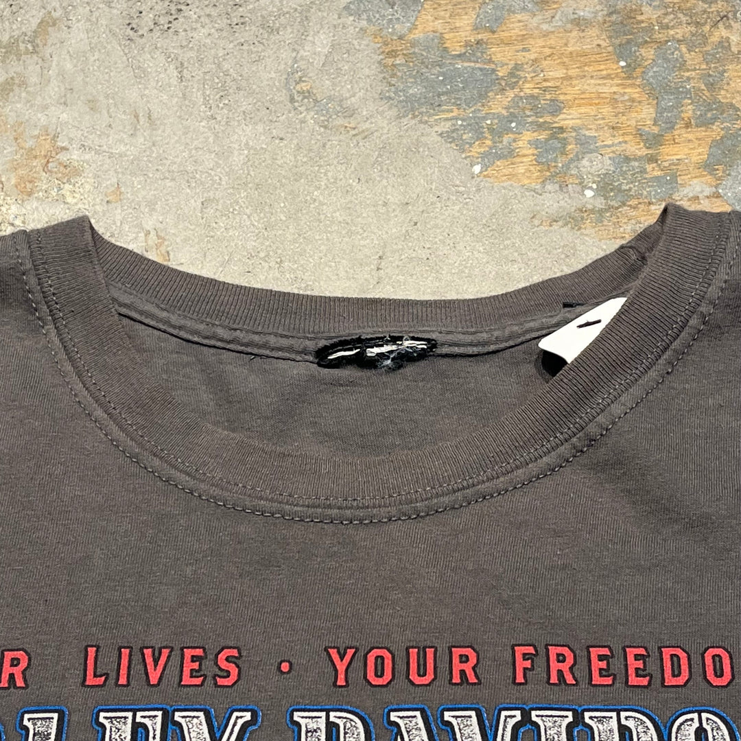 古着 Harley-Davidson/ハーレー ダビッドソン / MILITARY / OVERSEAS TOUR / プリントTシャツ / サイズXL相当