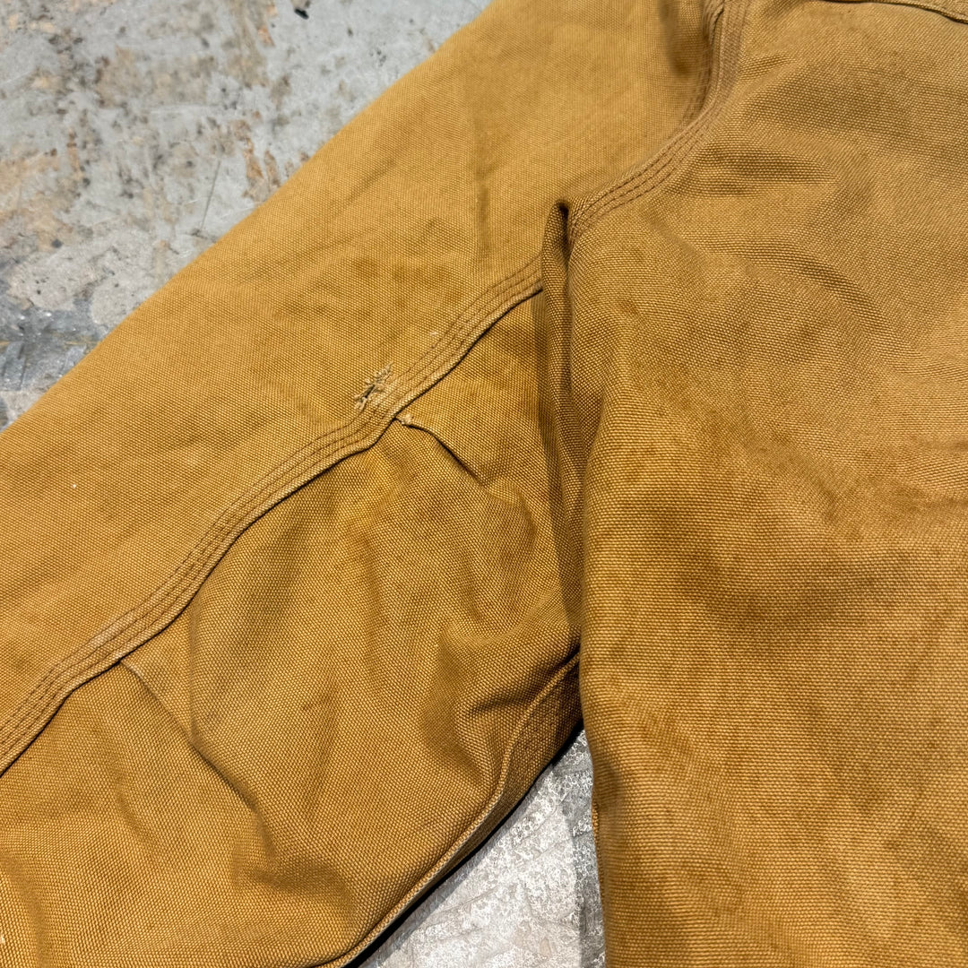 古着 Carhartt/ カーハート/ サンタフェジャケット/ ダック地/ 裏地キルティング/ 襟コーデュロイ/ サイズL相当