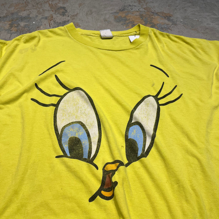 古着 90's トゥイーティー/ルーニーテューンズ/ワーナー･ブラザース/ヴィンテージ シングルステッチプリントTシャツ/サイズXL相当