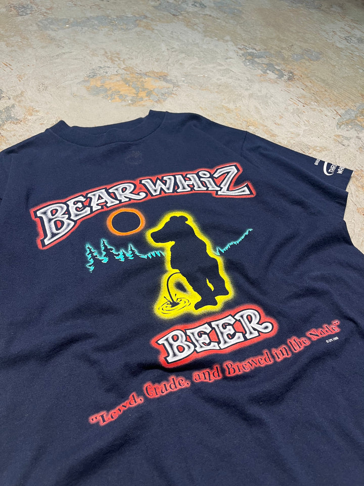 #MA116 古着 USA製 90s BEARWHIZ BEER/ビール会社 企業系/ヴィンテーシングルステッチ Tシャツ/サイズL