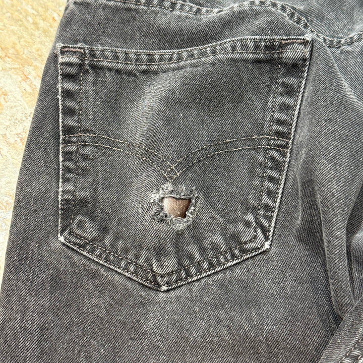 古着 99's Levi's / リーバイス/ ブラックデニムパンツ/ 550/ 実寸サイズ33×32