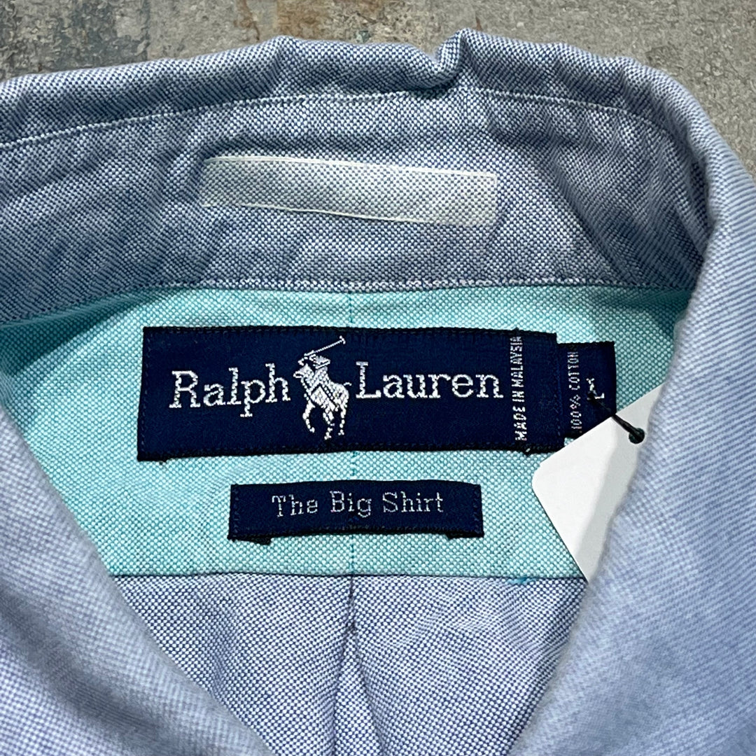 #4375 古着 Ralph Lauren/ラルフローレン /Long Sleeve Button Down Shirt/長袖ボタンダウンシャツ/Crazy pattern/クレイジーパターン/The Big Shirt/ビッグシャツ/サイズL
