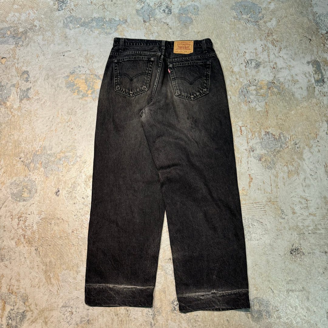 古着 カナダ製 Levi's/リーバイス/ブラックデニムパンツ/535/実寸サイズ33×29
