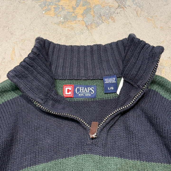 古着 CHAPS/ チャップス/ ハーフジップニットセーター/ サイズL