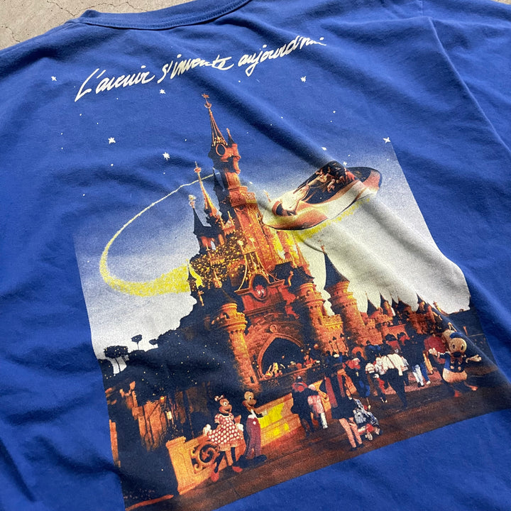 古着 ディズニーランド･パリ/RENAULT/自動車/企業系/ヴィンテージ シングルステッチ プリントTシャツ/サイズ2XL
