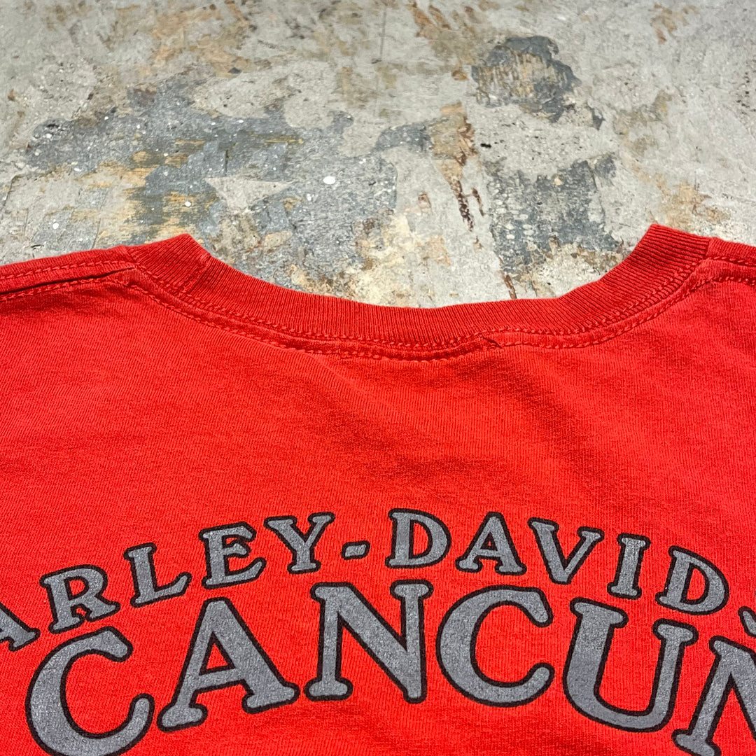 古着 Harley-Davidson/ハーレー ダビッドソン メキシコ･カンクン プリントTシャツ サイズXL相当