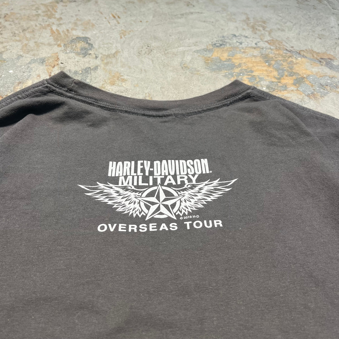 古着 Harley-Davidson/ハーレー ダビッドソン / MILITARY / OVERSEAS TOUR / プリントTシャツ / サイズXL相当