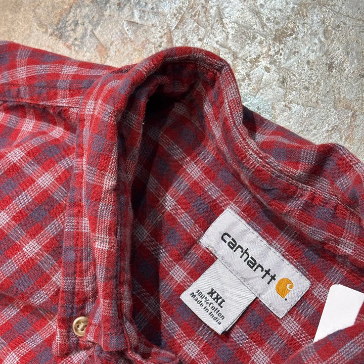 古着 carhartt/カーハート/ ボタンダウン長袖シャツ/ チェック柄/ サイズXXL