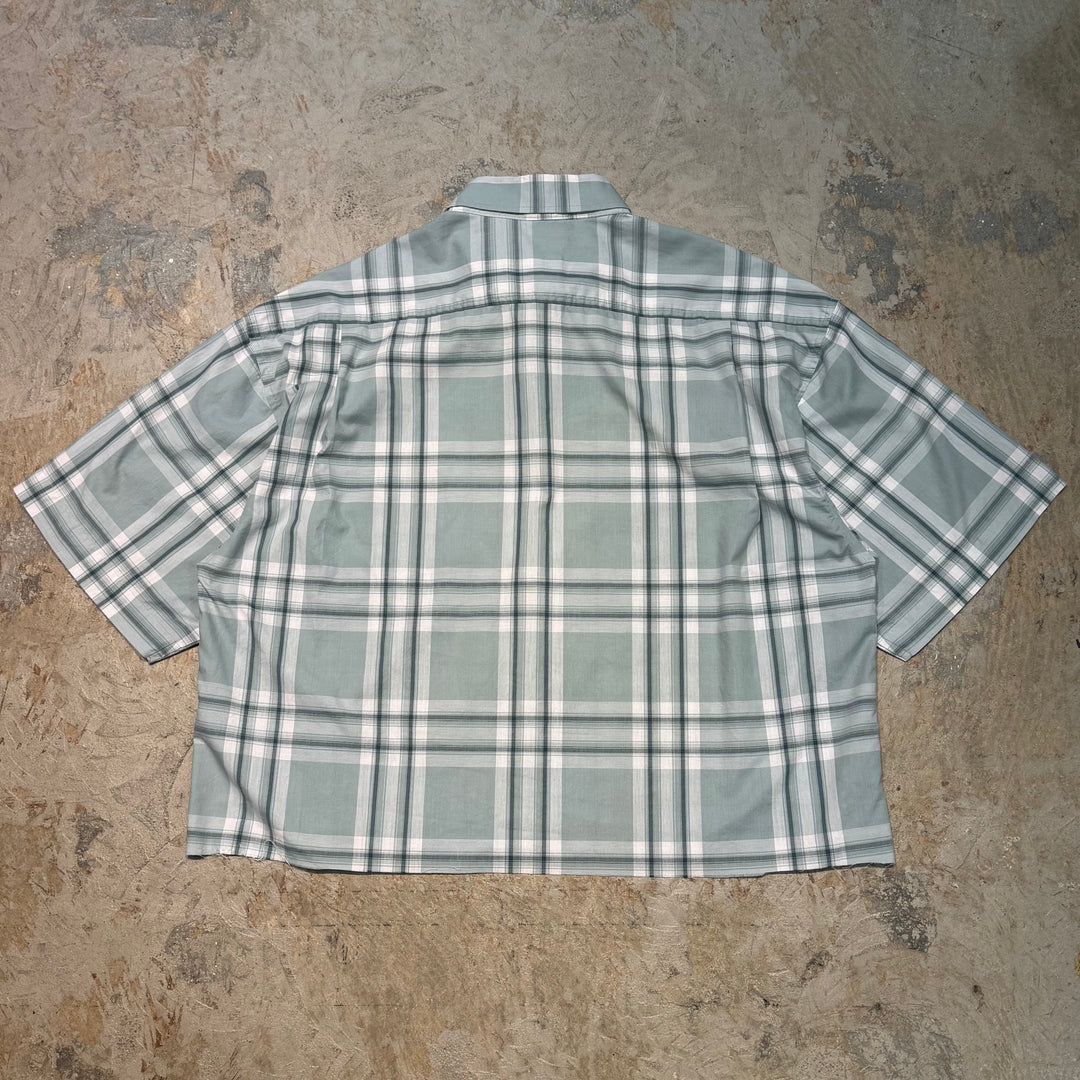 古着 timberland/ ティンバーランド/  ボタンダウン半袖シャツ/ リメイク/ チェック柄/ サイズXL