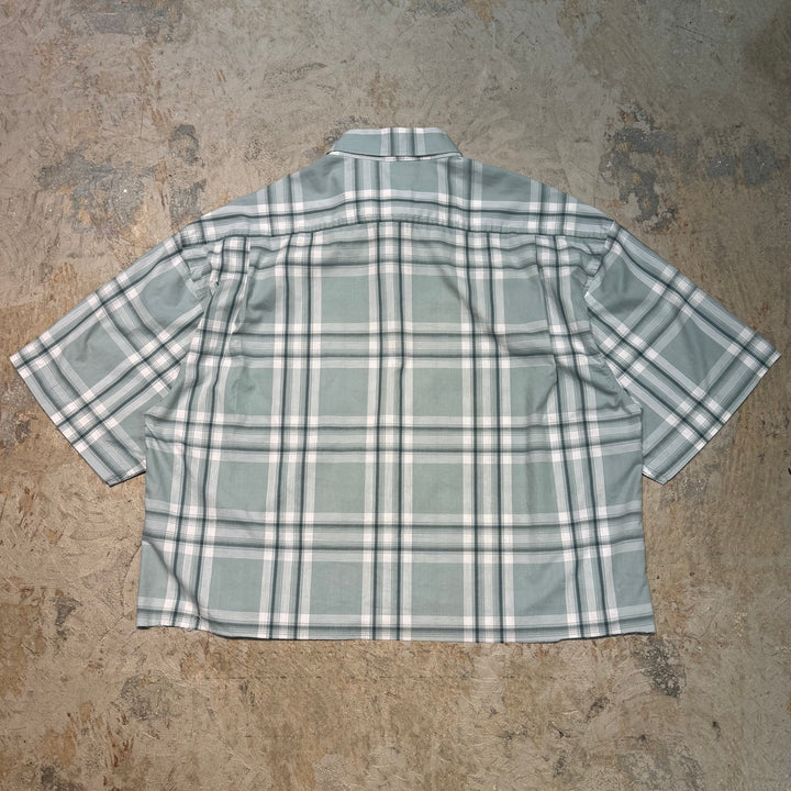 古着 timberland/ ティンバーランド/  ボタンダウン半袖シャツ/ リメイク/ チェック柄/ サイズXL