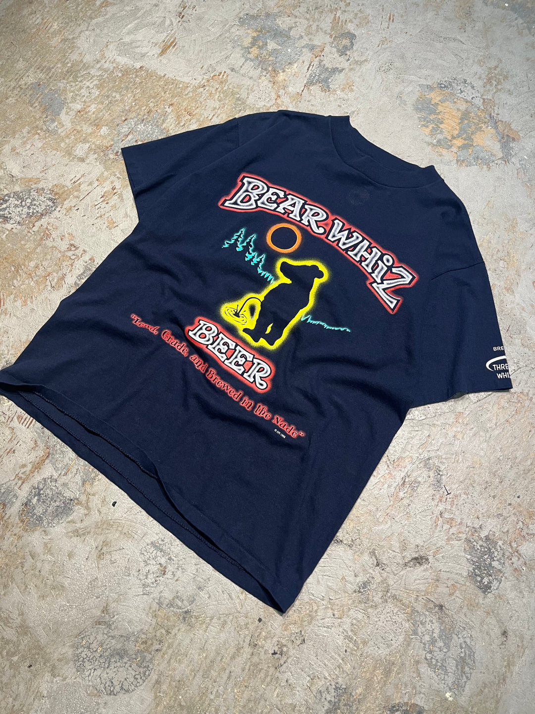 #MA116 古着 USA製 90s BEARWHIZ BEER/ビール会社 企業系/ヴィンテーシングルステッチ Tシャツ/サイズL