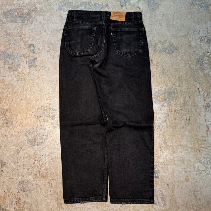 古着 USA製 98's Levi's / リーバイス/ ブラックデニムパンツ/ 550/ 実寸サイズ32×29
