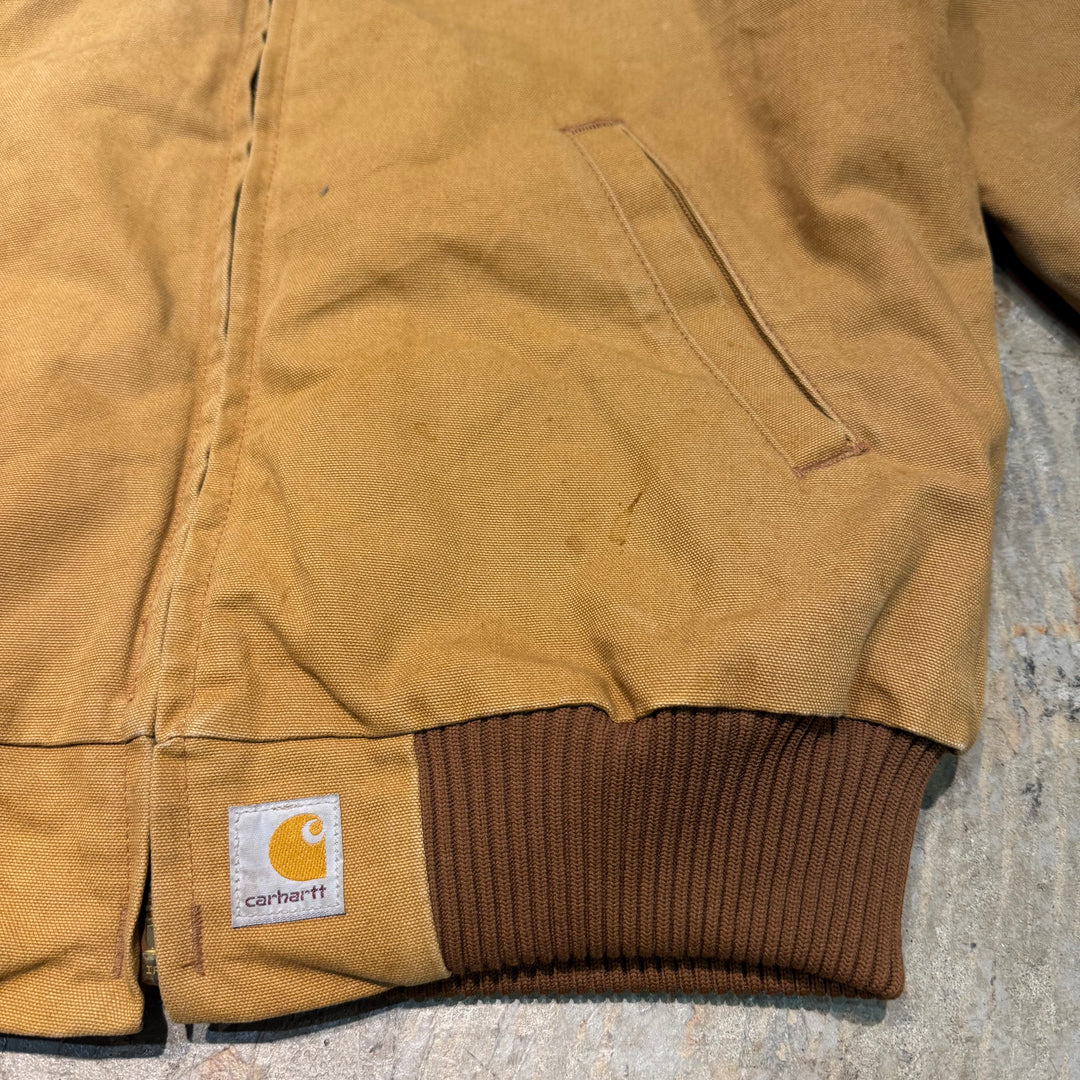 古着 Carhartt/ カーハート/ サンタフェジャケット/ ダック地/ 裏地キルティング/ 襟コーデュロイ/ サイズL相当