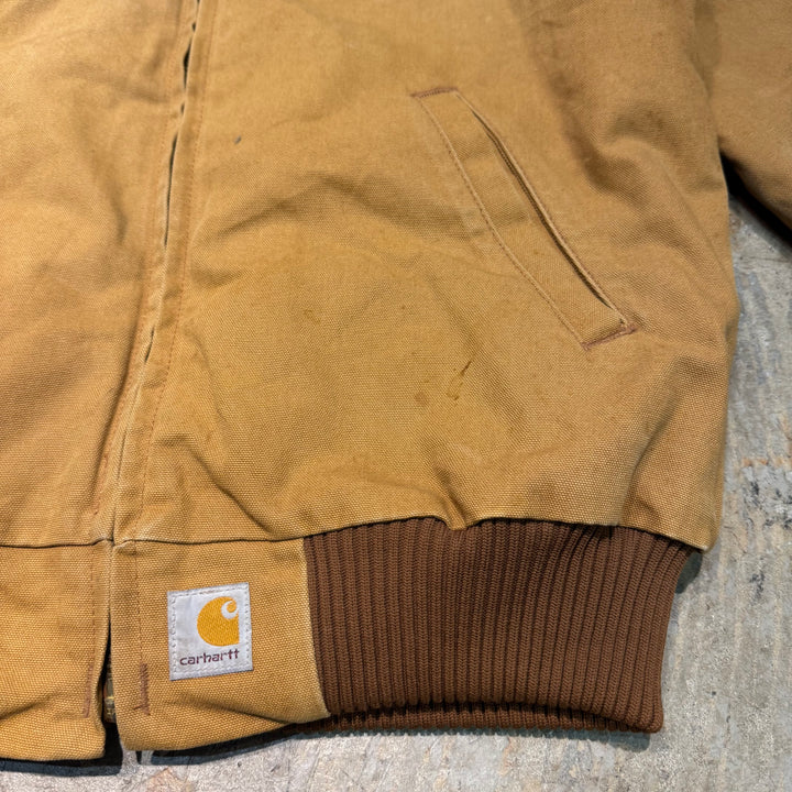 古着 Carhartt/ カーハート/ サンタフェジャケット/ ダック地/ 裏地キルティング/ 襟コーデュロイ/ サイズL相当