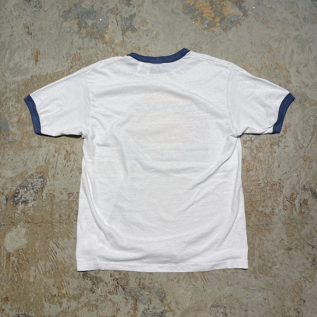 #4485 古着 80's Hanes/ヘインズ/short sleeve Ringer t-shirt Tee/半袖リンガーTシャツ/MADE IN USA/サイズL