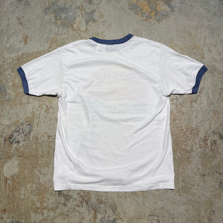 #4485 古着 80's Hanes/ヘインズ/short sleeve Ringer t-shirt Tee/半袖リンガーTシャツ/MADE IN USA/サイズL