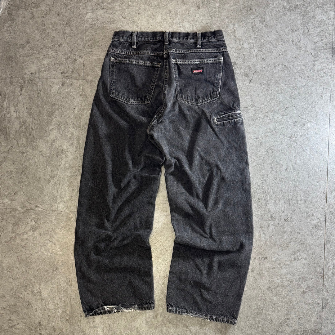 古着 Dickies ディッキーズ バギーペインター ブラックデニムパンツ 実寸サイズ30×29