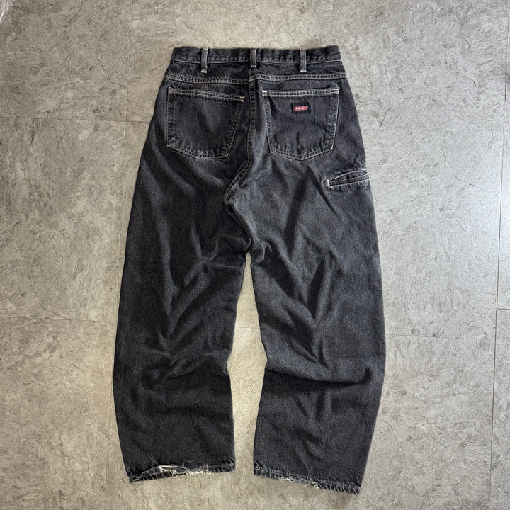 古着 Dickies ディッキーズ バギーペインター ブラックデニムパンツ 実寸サイズ30×29