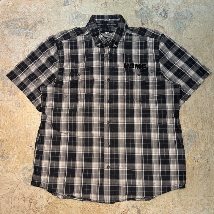 古着 Harley-Davldson/ ハーレーダビットソン/ ボタンダウン半袖シャツ/サイズ2XL