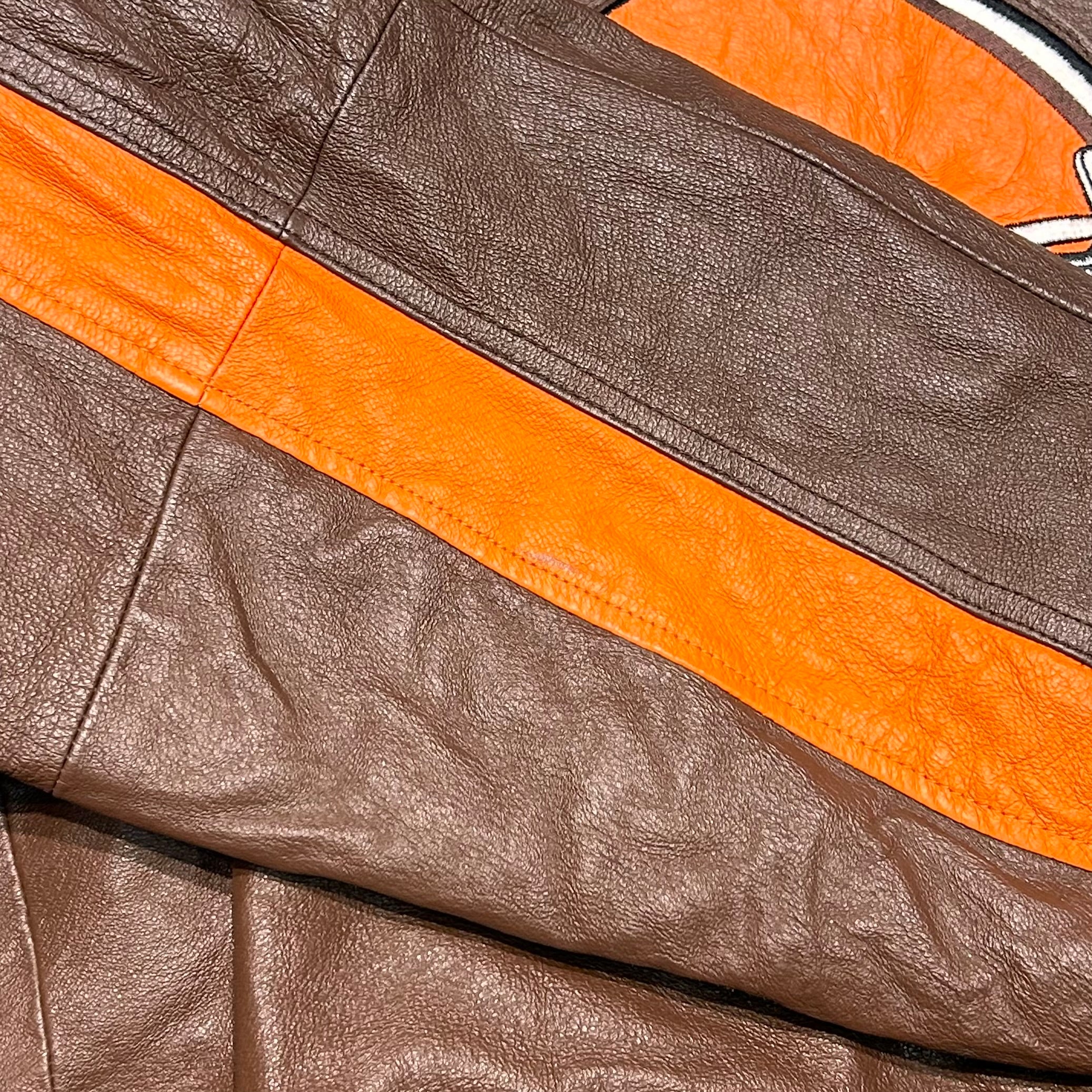 古着 NFL CLEVELAND BROWNS/ クリーブランド ブラウンド/ レザー