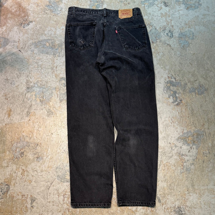古着 99's Levi's / リーバイス/ ブラックデニムパンツ/ 550/ 実寸サイズ33×32