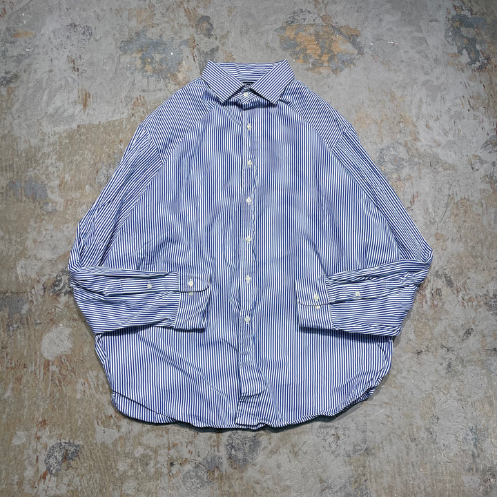 #4332 Ralph Lauren/ラルフローレン L/S Wide Spread Collar Shirts/ワイドスプレッドカラーシャツ/REGENT CLASSIC FIT/ストライプ柄/サイズ18/XXL