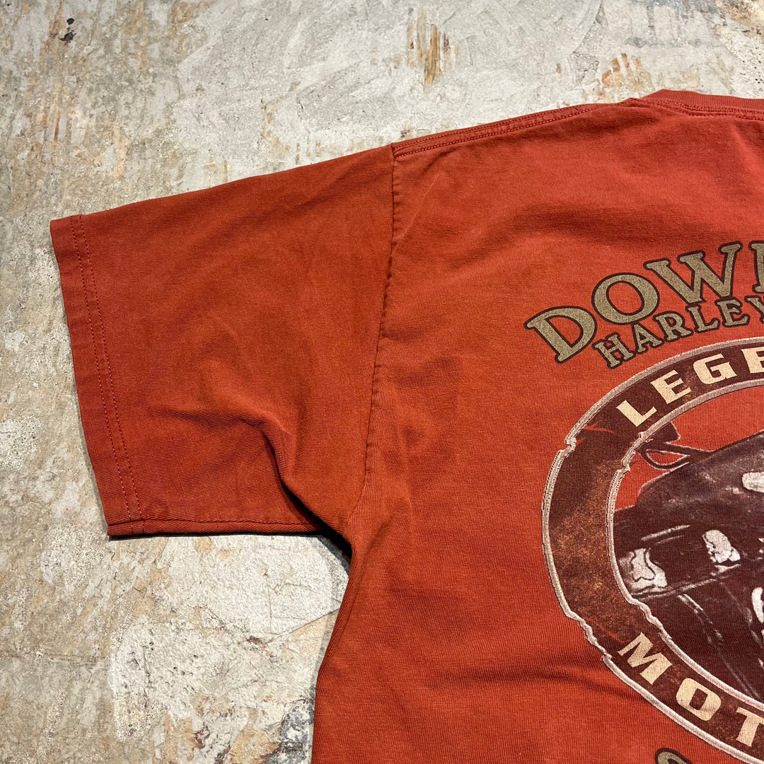 古着 USA製 Harley-Davidson/ハーレー ダビッドソン ワシントン州 ダウンタウン･シアトル プリントTシャツ サイズL