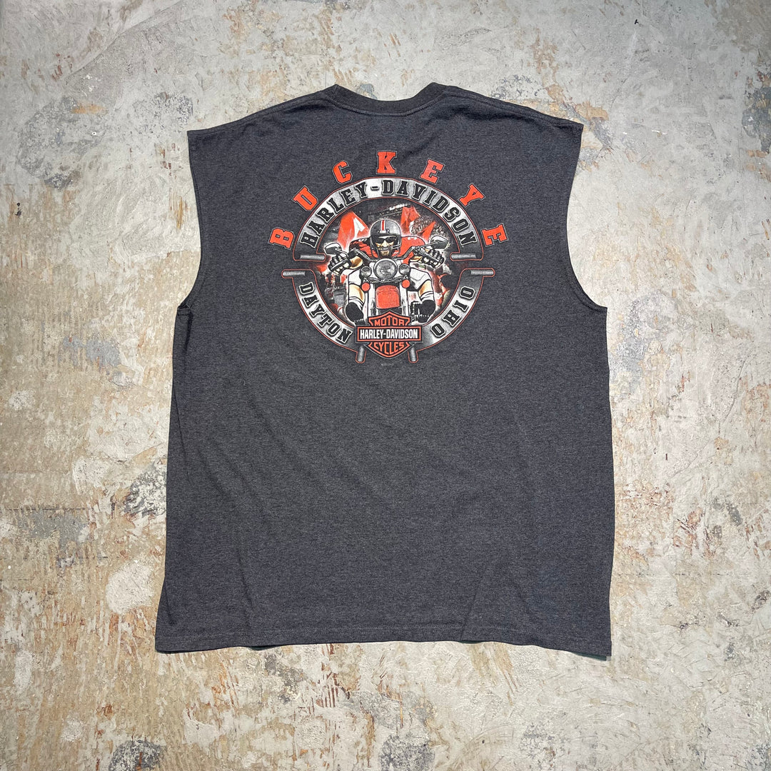 古着 Harley-Davidson/ハーレーダビッドソン/デイトン/オハイオ州/ノースリーブプリントTシャツ/サイズ2XL